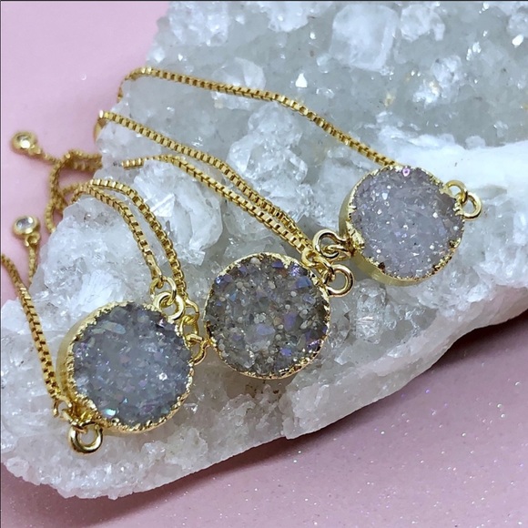 SOLD OUT Handmade Druzy Bolo Bracelet - Picture 2 of 8